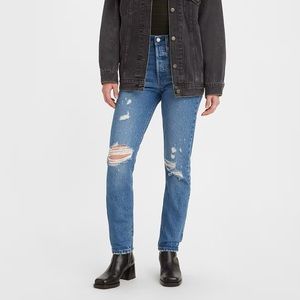 Levi 501 skinny distressed skinny jeans - 26W 28L